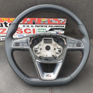 KIEROWNICA SKÓRA MULTIFUNKCJA 5F0419091M SEAT LEON III FR 5F