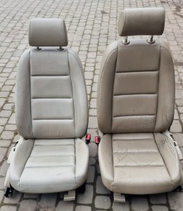 FOTEL PRAWY LEWY KANAPA TYŁ KOMPLET SKÓRA AUDI A4 B6 SEDAN