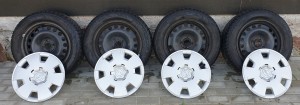 KOŁA ZIMOWE + KOŁPAKI 4X100 16" 205/55 R16 ET37 ASTRA H CORSA D VECTRA B  