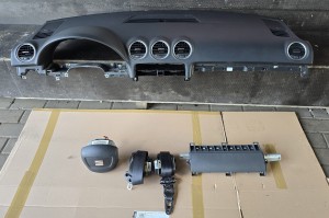 DESKA ROZDZIELCZA KONSOLA NAPINACZE PODUSZKI AIRBAG KOMPLET SEAT EXEO 2.0 TDI