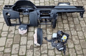 DESKA ROZDZIELCZA KONSOLA PODUSZKI AIRBAG NAPINACZE KOMPLET SKODA SUPERB III HB 2.0 TSI